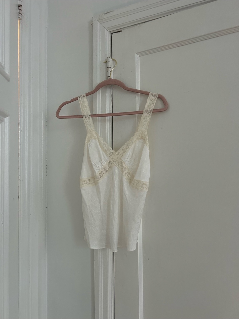 Rouje Tacita Ivory Lace Trim Top